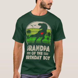 Camiseta Avô Dinossauro do Aniversário da Família