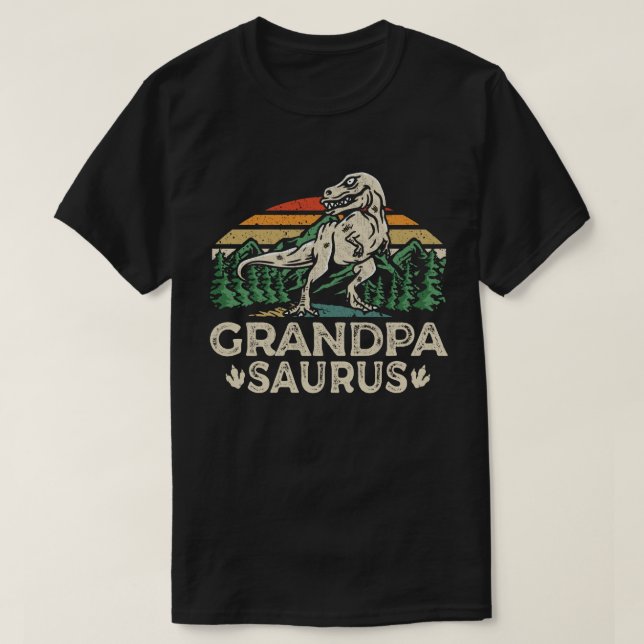 Camiseta Avô Dinossauro Vovô Dia de os pais Saurus (Frente do Design)