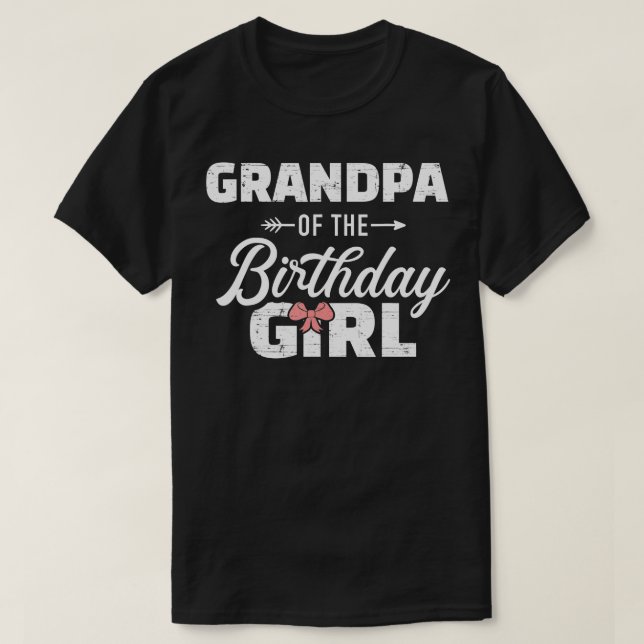 Camiseta Avô do aniversário da neta (Frente do Design)