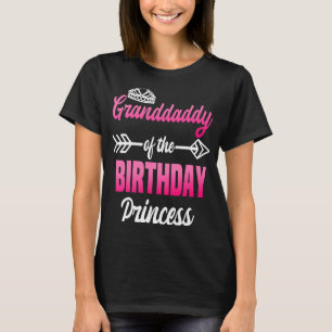 Camiseta Avô do aniversário da Princesa do Bday Cel