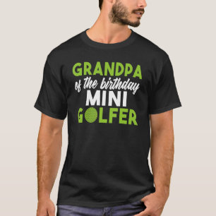 Camiseta Avô do aniversário do Mini Golfer