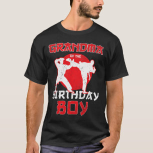 Camiseta Avó Do Aniversário Karate Taekwondo Boy Marti