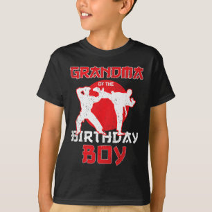 Camiseta Avó Do Aniversário Karate Taekwondo Boy Marti