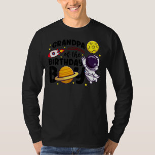 Camiseta Avô Do Astronauta De Astronauta De Aniversário Do 