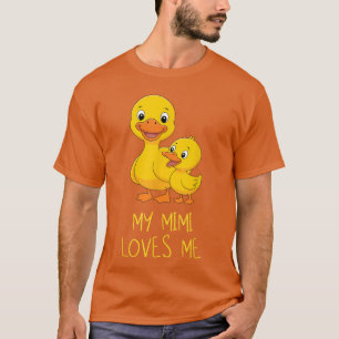 Camiseta Avó do Bebê Fofo Minha Mimi Me Ama Pato retro