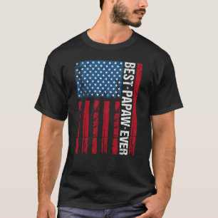Camiseta Avô do Best Papi Ever American Flag Vintage