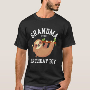 Camiseta Avó do Bicho-Preguiça Menino Festa de Aniversário