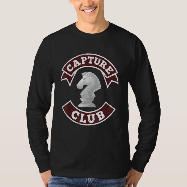 Camiseta Avô do Capturador Chess Checkmate Knight Fork (Frente)