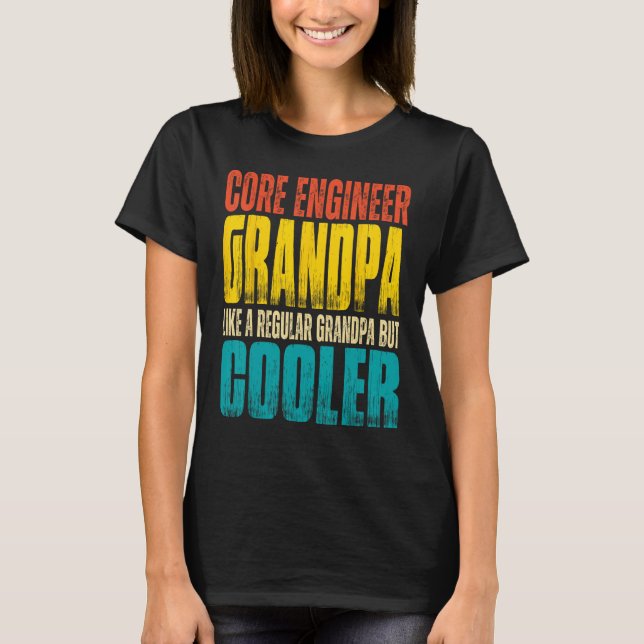Camiseta Avô do Engenheiro Mens Core como um vovô normal (Frente)