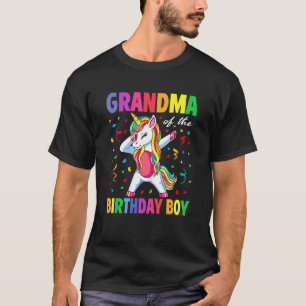 Camiseta Avó do Festa de aniversário Rapaz Dabbing Unicorn