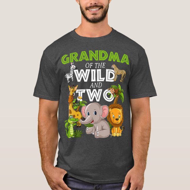 Camiseta Avó do Jardim Zoológico Selvagem Safari (Frente)