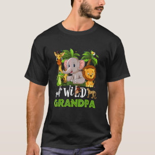 Camiseta Avô Do Jardim Zoológico Selvagem Safari Ani