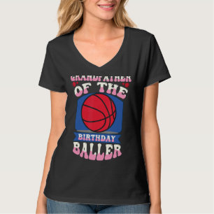 Camiseta Avô Do Jogador De Aniversário Que Os Basquete