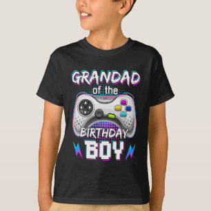 Camiseta Avô Do Jogo De Vídeo De Criança De Aniversário Do