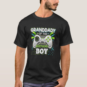 Camiseta Avô Do Jogo De Vídeo De Jovem De Aniversário 