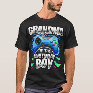 Camiseta Avó do Jogo de Vídeo de Jovem de Aniversário Bi