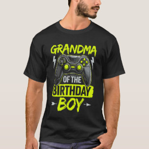Camiseta Avó do Menino de Aniversário Video Gamer Combinand