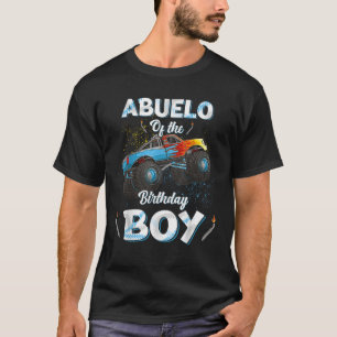 Camiseta Avô Do Menino Do Aniversário Caminhão Monstro Bday