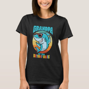 Camiseta Avô do Menino do Aniversário Festa do Tubarão Famí