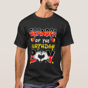 Camiseta Avô Do Menino Do Aniversário Tapete De Decoração D