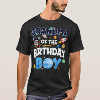 Camiseta Avó Do Menino Festejado Astronauta Espaço Planeta