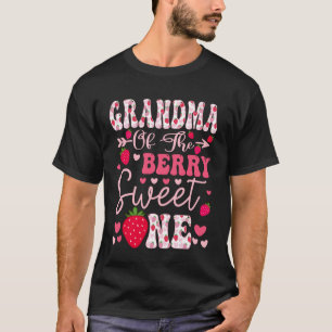 Camiseta Avó do Morango Doce Um Aniversário de Morango 1º