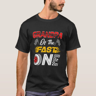 Camiseta Avô do Primeiro Aniversário do Carro de Corrida da