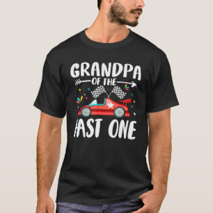 Camiseta Avô Do Rápido Aniversário 1rua Race Car Fami