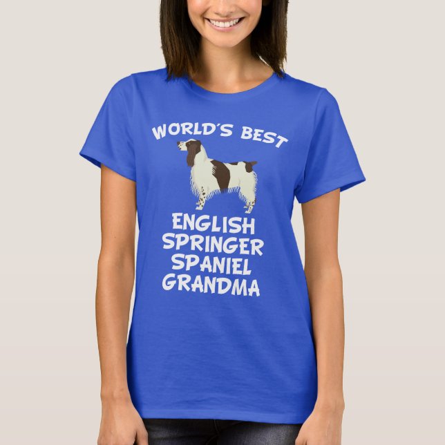 Camiseta Avó do Spaniel de Springer inglês do mundo a (Frente)