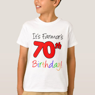 Camiseta Avó do sueco do aniversário do 70 de Farmor