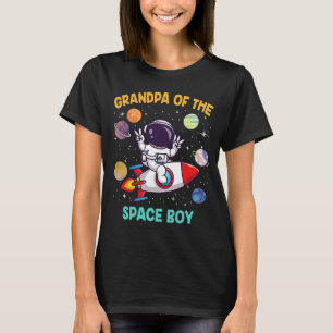 Camiseta Avô Do Tema Do Astronauta Espacial Boy De Aniversá