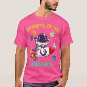 Camiseta Avó Do Tema Do Astronauta Espacial Boy De Aniversá