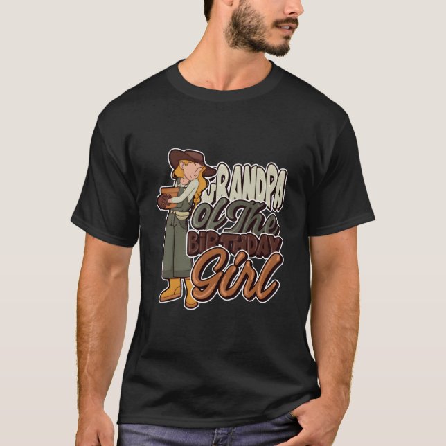 Camiseta Avô Do Tema Do Fazendeiro De Aniversário (Frente)