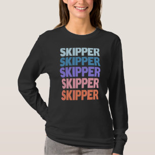 Camiseta Avô do Vovô do Skipper de Texto Repetido Moderno