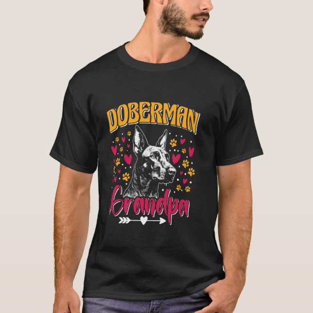 Camiseta AVÔ DOBERMAN Avô Cachorro Dobermans Avôs (Frente)