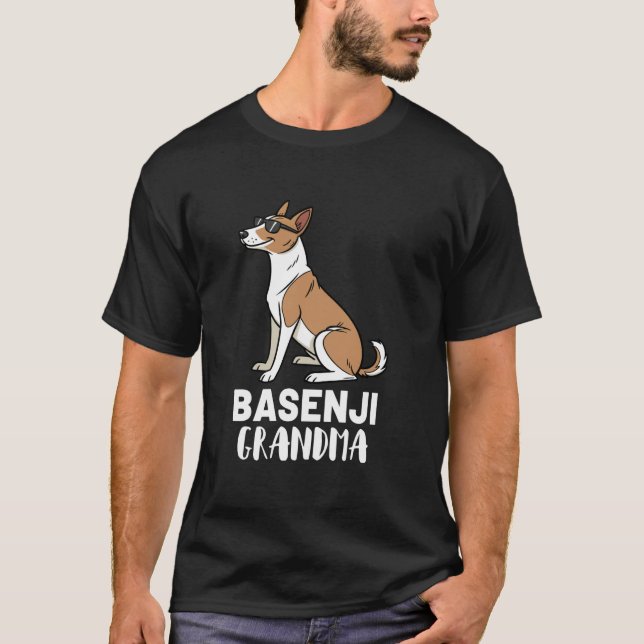 Camiseta Avó Dona de Cachorro Basenji (Frente)