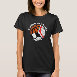 Camiseta Avô dos Homens de Bola Beisebol Futebol Basqueteb