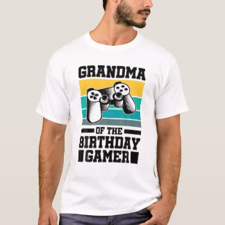 Camiseta Avó Dos Videos games De Aniversário, Conole G