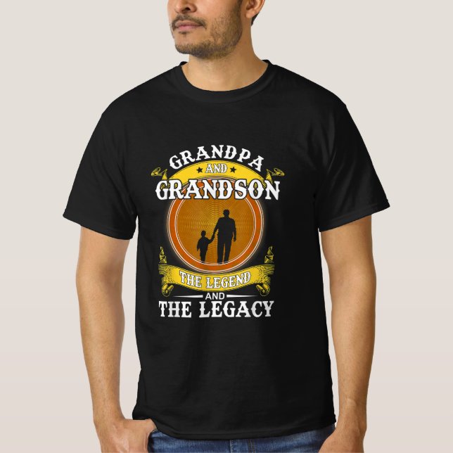 Camiseta Avô E Avô, A Lenda E O Legado (Frente)