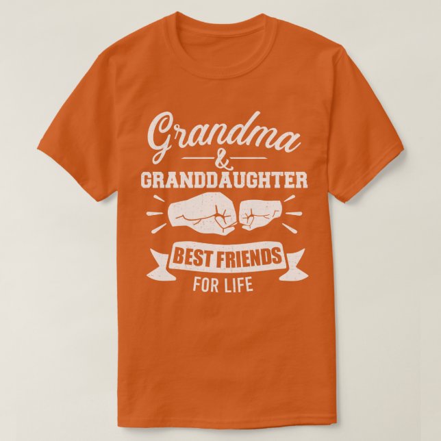 Camiseta Avó e neta são os melhores amigos da vida (Frente do Design)