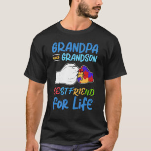 Camiseta Avô E Neto Melhor Amigo Para Sempre Autismo Consci
