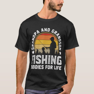 Camiseta Avô e Neto Parceiros de Pesca para a Vida - Fi