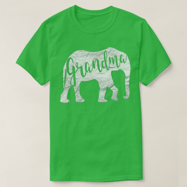 Camiseta Avó Elefante Engraçado Dia de as mães Ideias Para (Frente do Design)