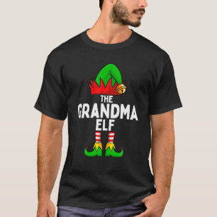 Camiseta Avó Elfo Correspondência Família Natal Mulheres