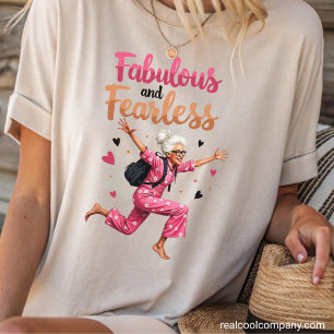 Camiseta Avó Engraçada Fabulosa e Destemida