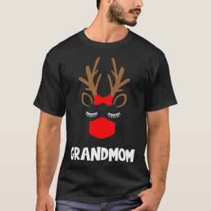 Camiseta Avó Engraçada Reindeer Mães da Família Animal de N