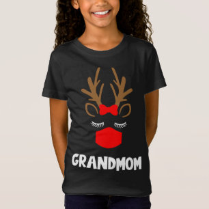 Camiseta Avó Engraçada Reindeer Mães da Família Animal de N