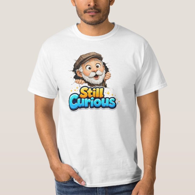Camiseta Avô Engraçado Ainda Curioso Desenho (Frente)