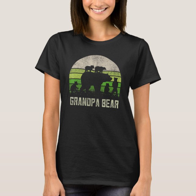 Camiseta Avô Engraçado De Netos, Vovô Bear 5 (Frente)