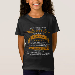 Camiseta Avô engraçado neta Princesa Arte de Palavras